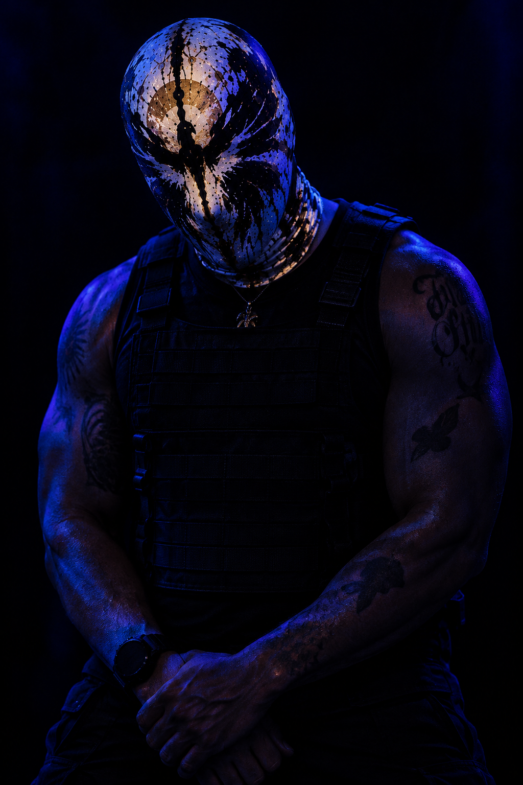 Portrait of Gio Drinks in the Rebirth mask