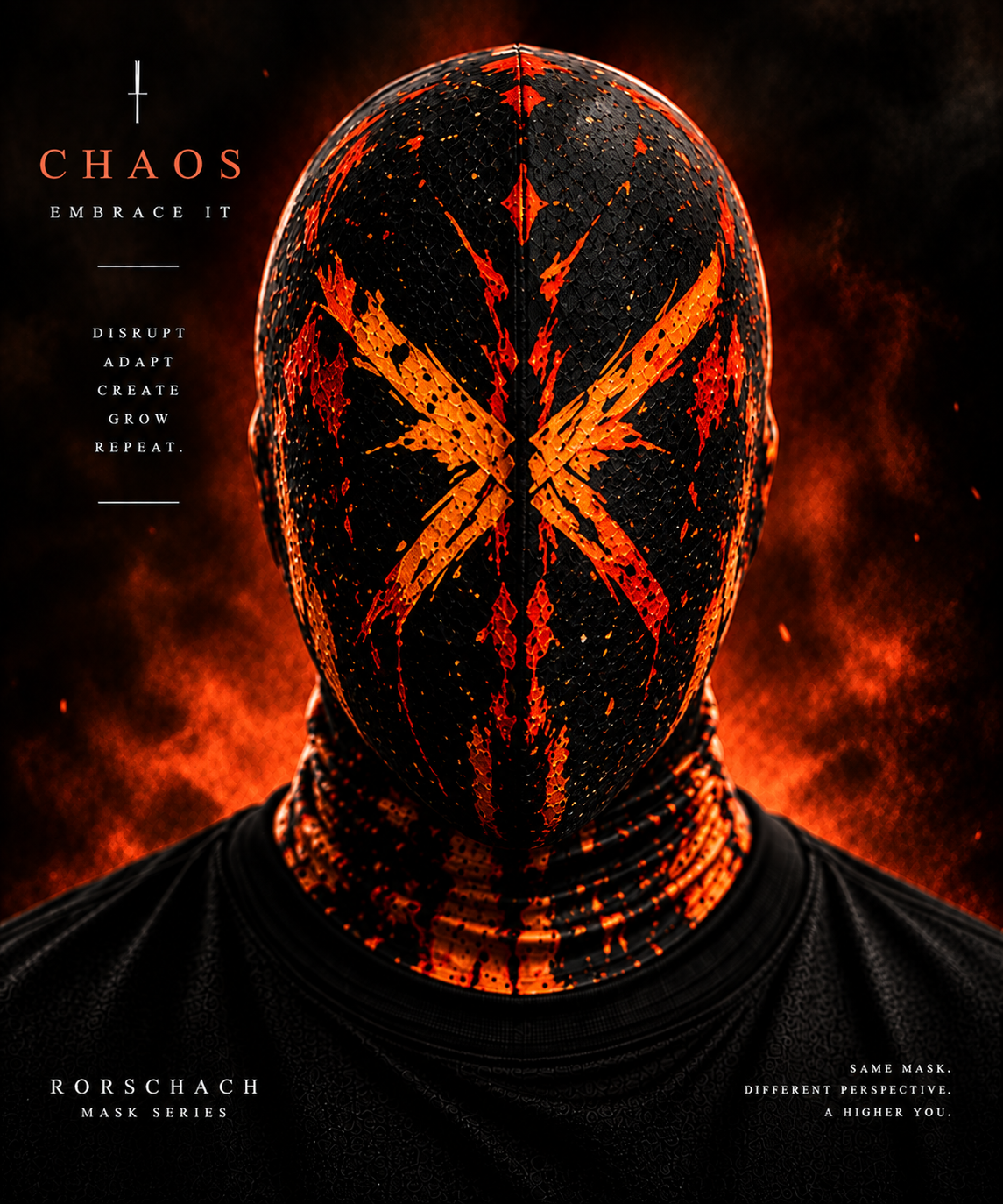 RORSCHACH / CHAOS mask series poster